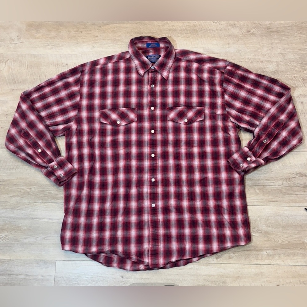 Pendleton Men’s Cotton High Grade Western Wear Pearl Snap Buttons Shirt Size L
